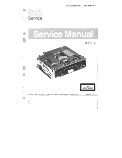 Philips CDM-9 Philips CDM-9 MOD-4 CD-mechanism service manual